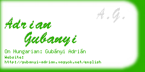 adrian gubanyi business card